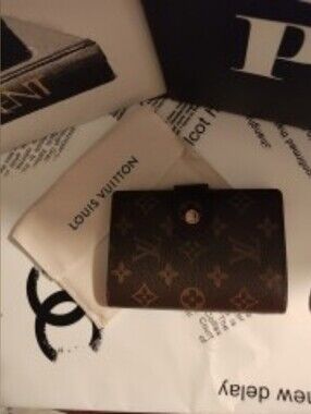 Brown Logo Monogram Snap Card Holder And Planner